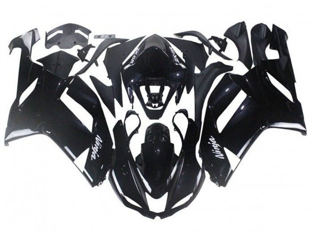 Glossy Black 2007-2008 Kawasaki ZX6R Abs Motorcycle Fairings