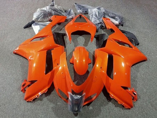 Orange 2007-2008 Kawasaki ZX6R Abs Motorcycle Fairings