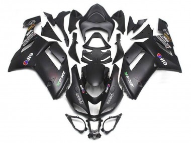 Matte Black Elf 2007-2008 Kawasaki ZX6R Motorcycle Fairings