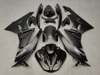 Matte Black Glossy Black White Red 2009-2012 Kawasaki ZX6R Motorcycle Fairings
