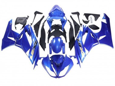 Blue Black Gold 2009-2012 Kawasaki ZX6R Motorcycle Fairings
