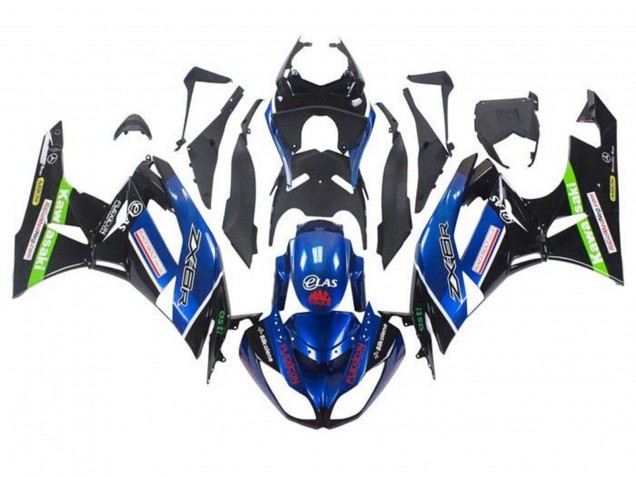 Blue Glossy Black Red Green 2009-2012 Kawasaki ZX6R Motorcycle Fairings