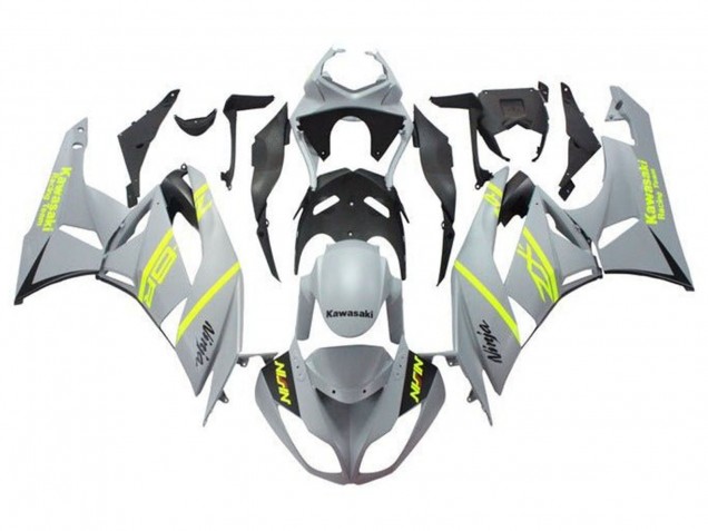 Grey Yellow Black 2009-2012 Kawasaki ZX6R Motorcycle Fairings
