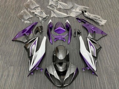 Purple White Silver Black 2009-2012 Kawasaki ZX6R Motorcycle Fairings