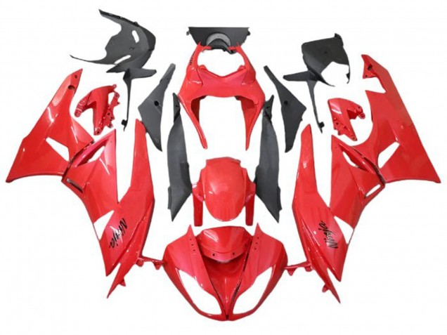Red 2009-2012 Kawasaki ZX6R Motorcycle Fairings