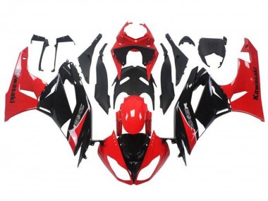 Red Glossy Black 2009-2012 Kawasaki ZX6R Motorcycle Fairing