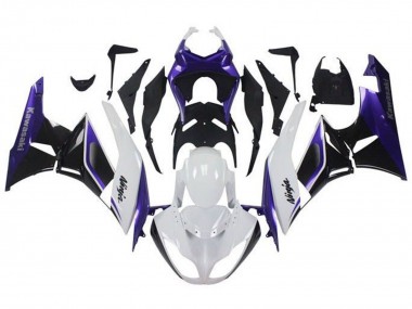 Purple White Black 2009-2012 Kawasaki ZX6R Motorcycle Fairings