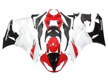 Red White Black 2009-2012 Kawasaki ZX6R Motorcycle Fairings
