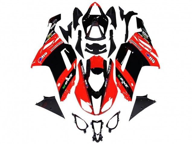Red Black Elf 2013-2018 Kawasaki ZX6R Motorcycle Fairings