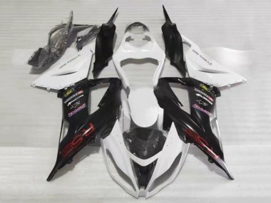 White Black Red RSS 2013-2018 Kawasaki ZX6R Motorcycle Fairings