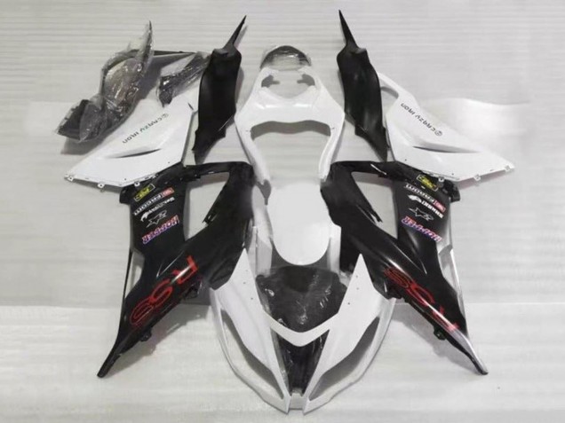 White Black Red RSS 2013-2018 Kawasaki ZX6R Motorcycle Fairings