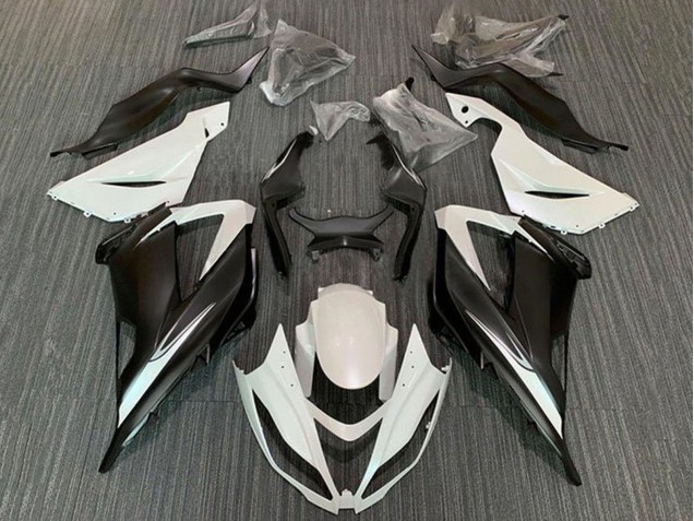 White Matte Black 2013-2018 Kawasaki ZX6R Motorcycle Fairing Kits