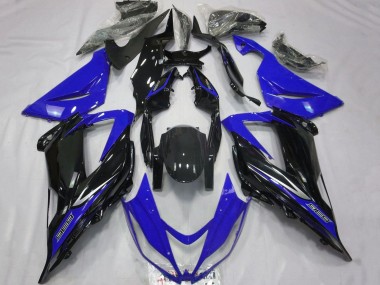 Blue Glossy Black 2013-2018 Kawasaki ZX6R Motorcycle Fairings