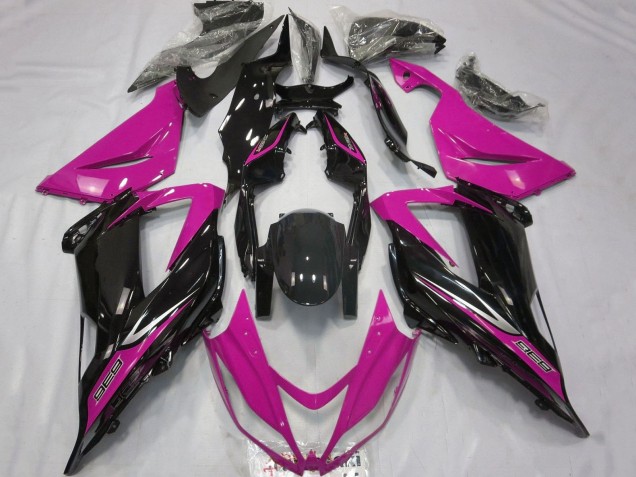 Pink Glossy Black 2013-2018 Kawasaki ZX6R Motorcycle Fairings