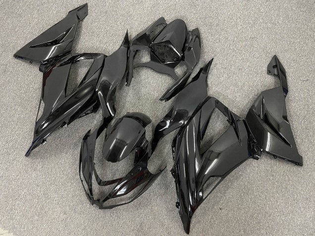 Glossy Black Matte Black 2013-2018 Kawasaki ZX6R Bike Fairings