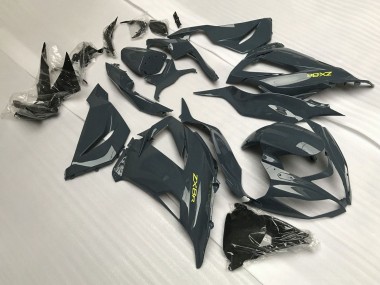 Dark Grey Yellow 2013-2018 Kawasaki ZX6R Motorcycle Fairings