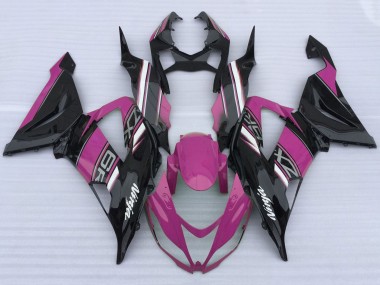 Pink Black White 2013-2018 Kawasaki ZX6R Motorcycle Fairings