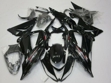 Glossy Black Silver Red 2013-2018 Kawasaki ZX6R Motorcycle Fairings