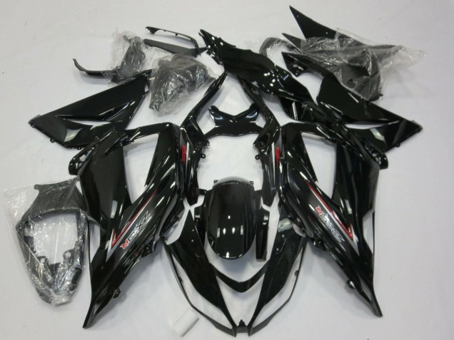 Glossy Black Silver Red 2013-2018 Kawasaki ZX6R Motorcycle Fairings