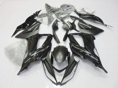 Glossy Black Matte Black 2013-2018 Kawasaki ZX6R Motorcycle Fairings