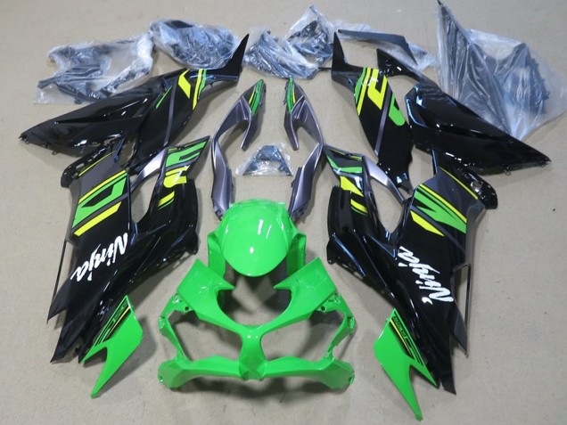Green Yellow Glossy Black 2019-2022 Kawasaki ZX6R Motorcycle Fairings