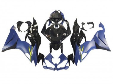 Matte Blue Glossy Black 2019-2022 Kawasaki ZX6R Motorcycle Fairings