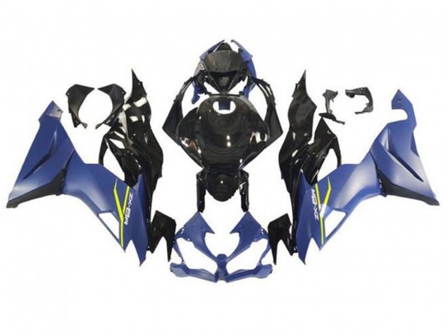 Matte Blue Glossy Black 2019-2022 Kawasaki ZX6R Motorcycle Fairings