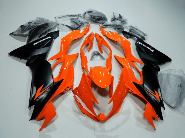 Orange Matte Black 2019-2022 Kawasaki ZX6R Motorcycle Fairings