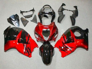 Red Glossy Black 1996-2007 Suzuki GSXR 1300 Hayabusa Motorcycle Fairings