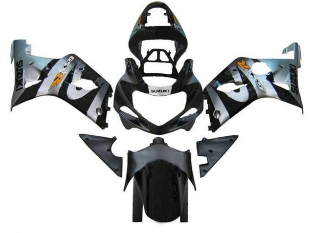 Silver Black Orange 2000-2002 Suzuki GSXR1000 Motorcycle Fairings