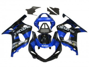 Blue Glossy Black Chrome 2000-2002 Suzuki GSXR1000 Motorcycle Fairings