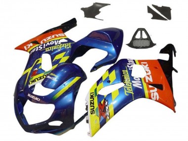 Blue Yellow Red Telefonica Motul 2000-2002 Suzuki GSXR1000 Motorcycle Fairings