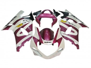 White Purple Yellow 2000-2002 Suzuki GSXR1000 Motorcycle Fairings