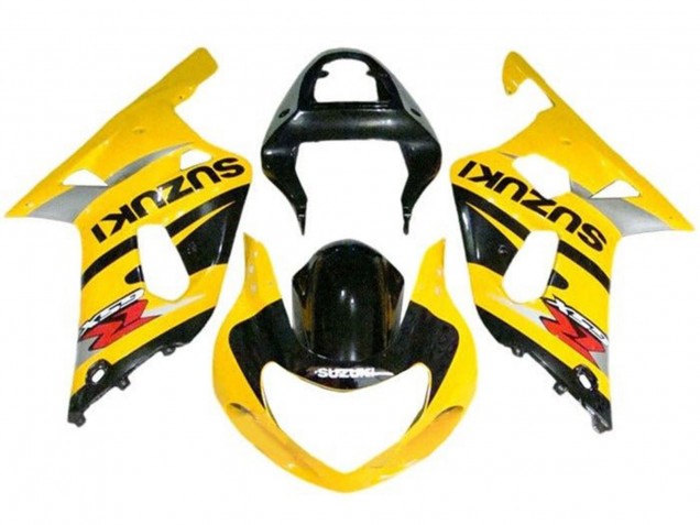 Yellow Grey Black 2000-2002 Suzuki GSXR1000 Motorcycle Fairings