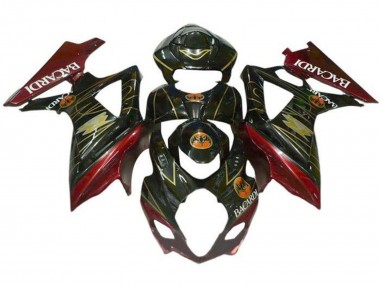 Black Red Gold BACARDI 2005-2006 Suzuki GSXR 1000 Motorcycle Fairings