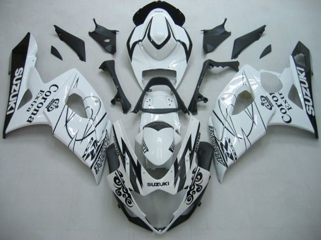 White Black Alstare Corona 2005-2006 Suzuki GSXR 1000 Motorcycle Fairings