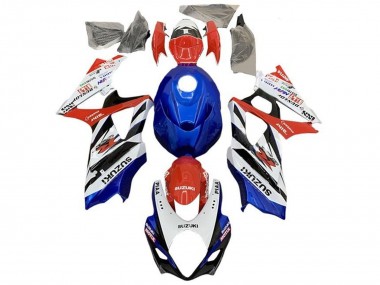White Red Blue Black 2007-2008 Suzuki GSXR 1000 Motorcycle Fairings