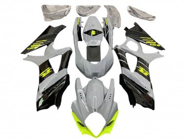 Nardo Grey Neon Yellow Black 2007-2008 Suzuki GSXR 1000 Motorcycle Fairings