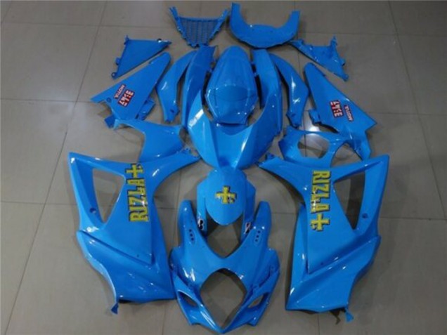 Blue Gold Rizla 2007-2008 Suzuki GSXR 1000 Motorcycle Fairings