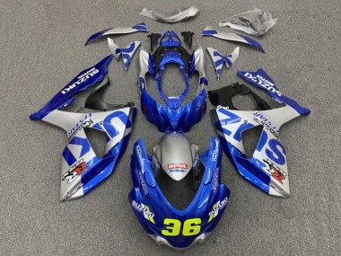 Blue Silver 36 2009-2016 Suzuki GSXR 1000 Motorcycle Fairings