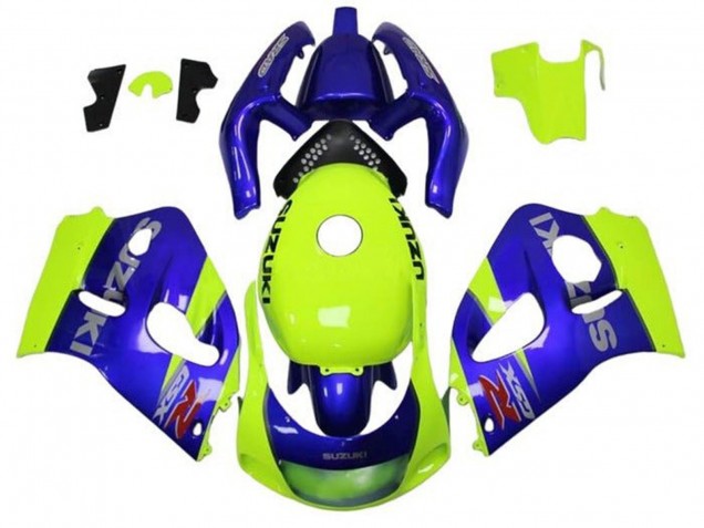 Blue Yellow 1996-2000 Suzuki GSXR 600 / GSXR 750 Motorcycle Fairings