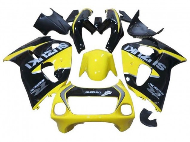 Yellow Black Silver 1996-2000 Suzuki GSXR 600 / GSXR 750 Motorcycle Fairings