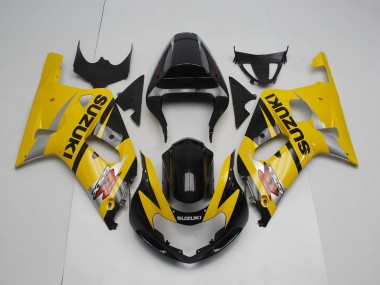 Yellow Silver Glossy Black 2001-2003 Suzuki GSXR 600 / GSXR 750 Motorcycle Fairing
