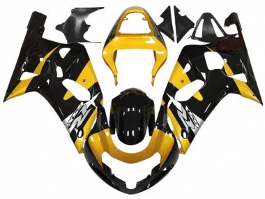 Yellow Silver Glossy Black 2001-2003 Suzuki GSXR 600 / GSXR 750 Motorcycle Fairings