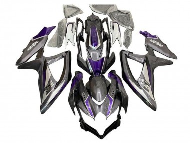 Silver Grey Purple 2008-2010 Suzuki GSXR 600 / GSXR 750 Motorcycle Fairings
