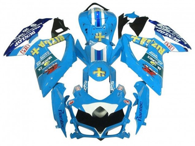 Light Blue Yellow Rizla 2008-2010 Suzuki GSXR 600 / GSXR 750 Motorcycle Fairings