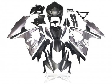 Silver White Matte Black 2008-2010 Suzuki GSXR 600 / GSXR 750 Motorcycle Fairings