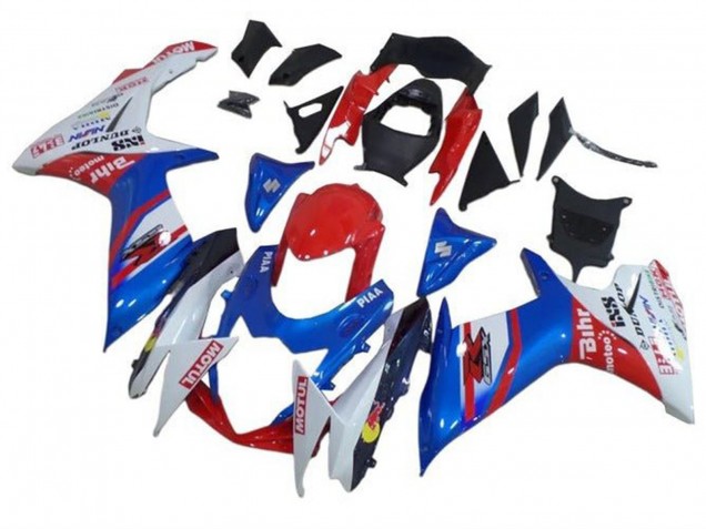 Blue White Red Motul 2011-2024 Suzuki GSXR 600 / GSXR 750 Motorcycle Fairings