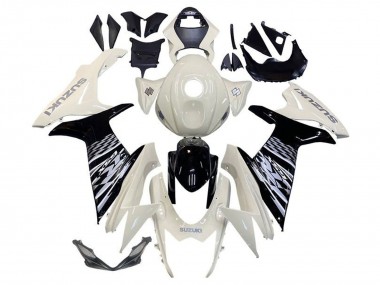 White Glossy Black 2011-2024 Suzuki GSXR 600 / GSXR 750 Motorcycle Fairing