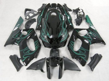 Black Green Flame 1996-2007 Yamaha YZF600R Thundercat Motorcycle Fairings